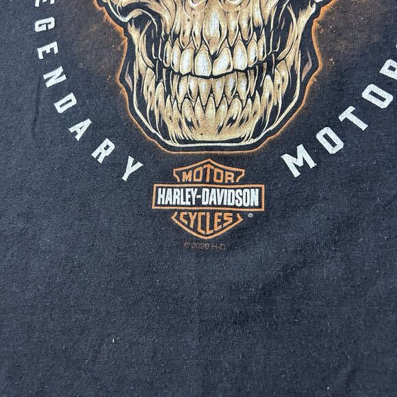 Harley Davison Skull Graphic Shirt Men’s XXL Buckeyes Dayton Ohio Motorcycle Y2K - Picture 7 of 11